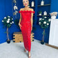 Raven Sequin Occasion Dress Red