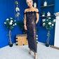 Raven Sequin Occasion Dress Chocolate