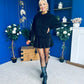 Mandy Velvet Mini Shift Dress Black