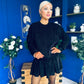 Mandy Velvet Mini Shift Dress Black