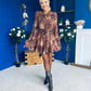 Maura High Neck Mini Dress Coco
