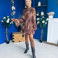 Maura High Neck Mini Dress Coco