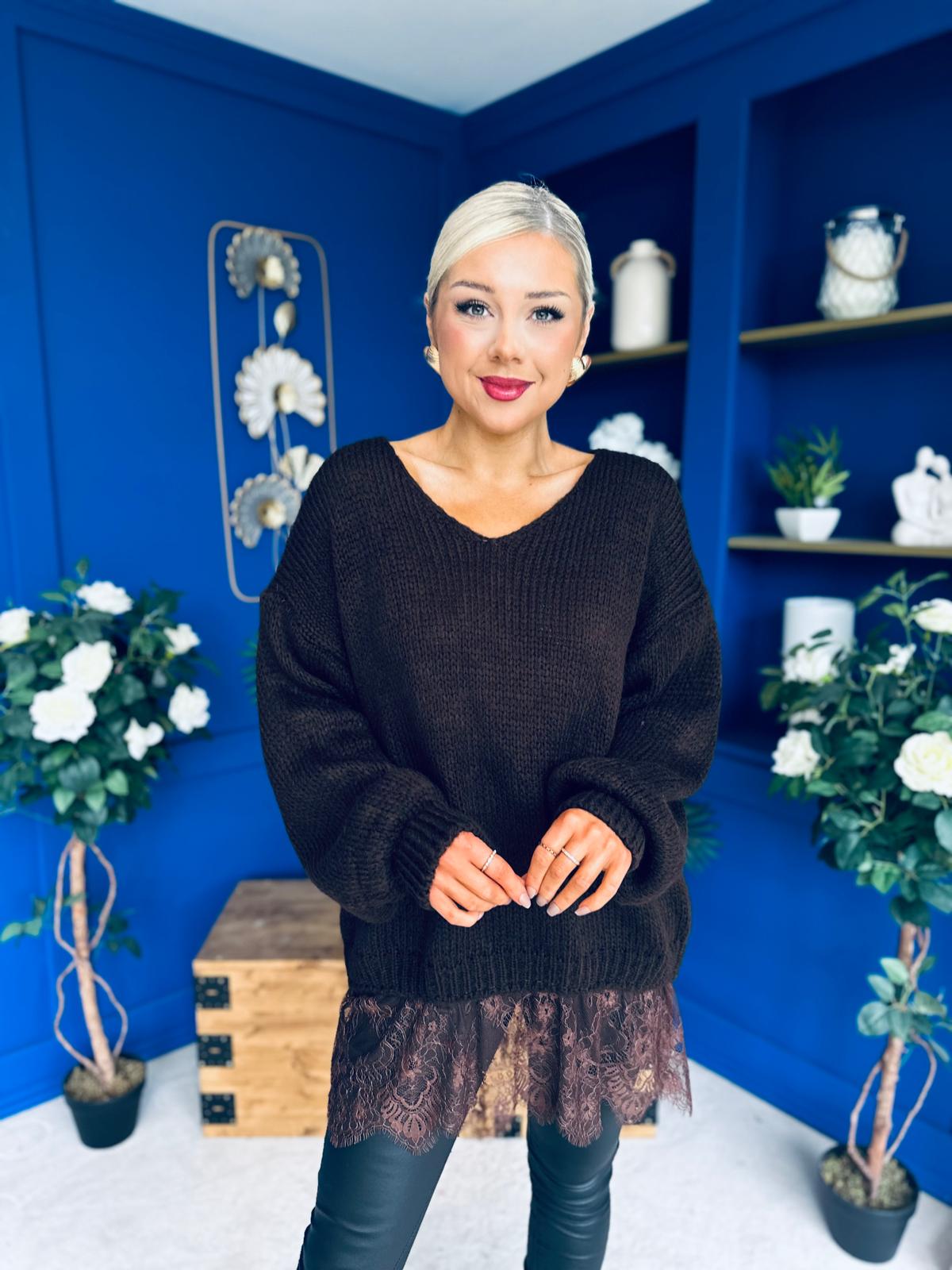 Sami Knitted Jumper Dress Chocolate