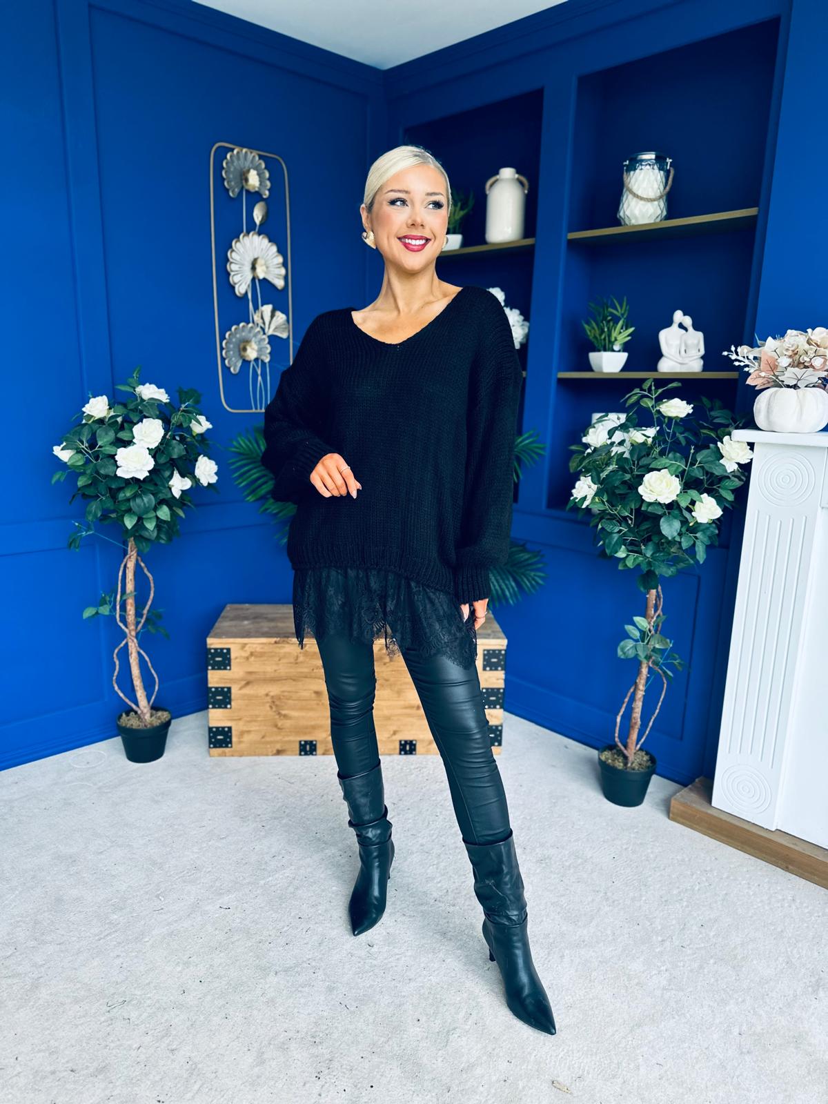 Sami Knitted Jumper Dress Black