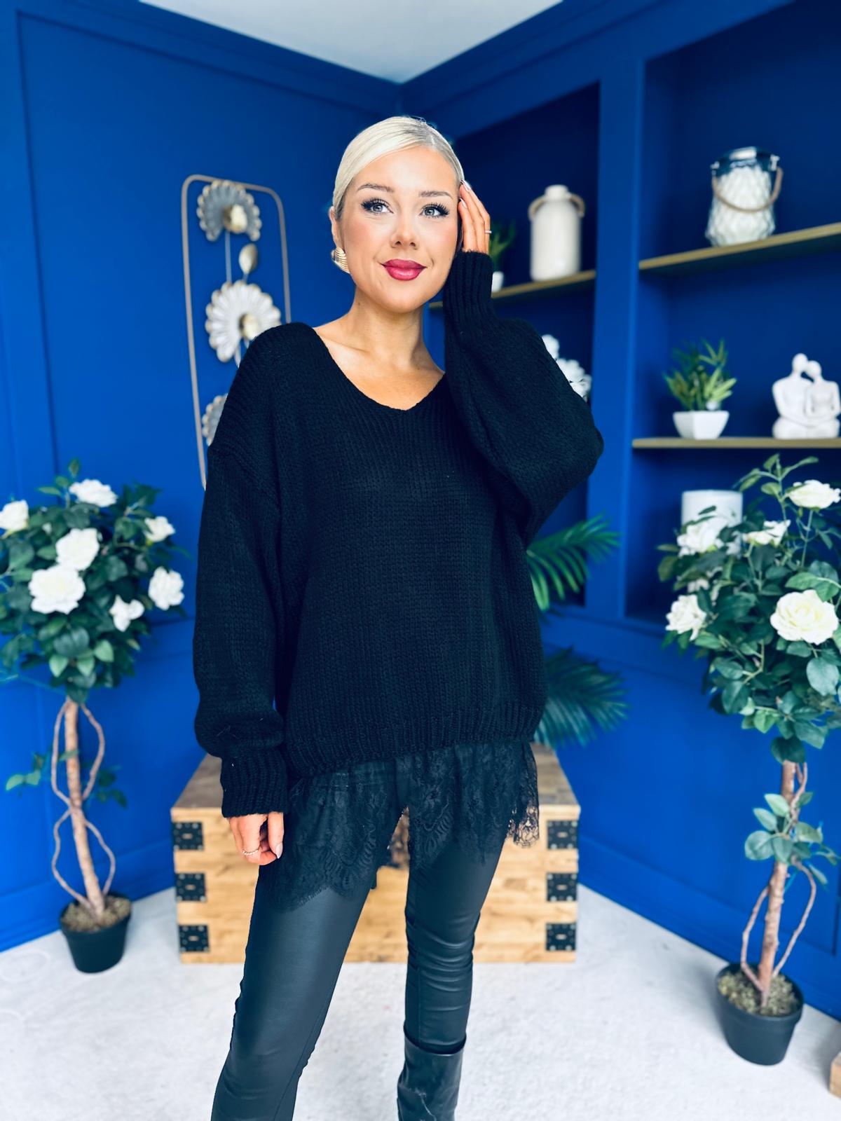 Sami Knitted Jumper Dress Black
