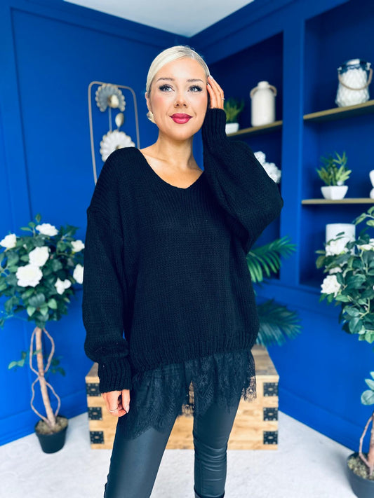 Sami Knitted Jumper Dress Black