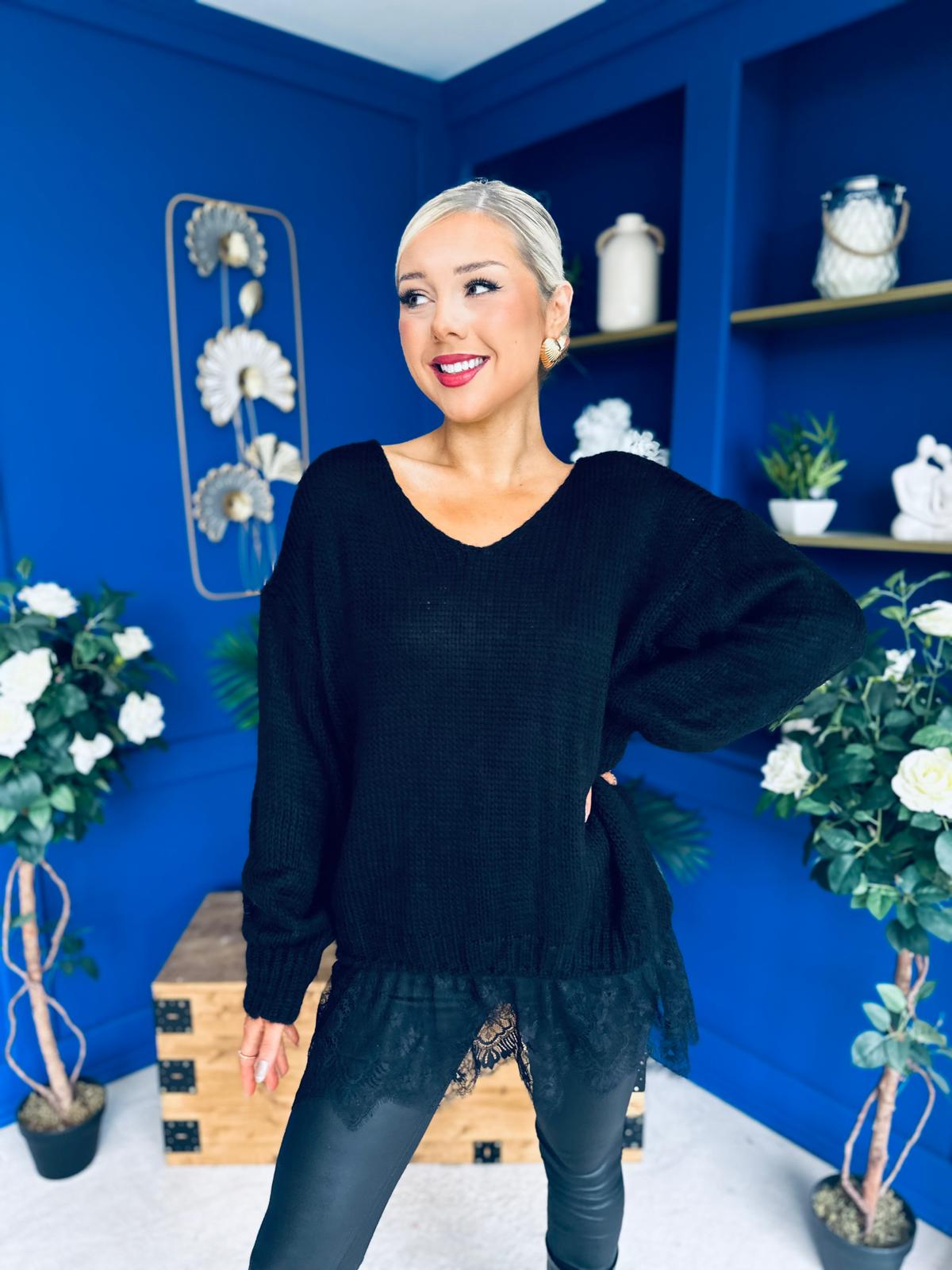 Sami Knitted Jumper Dress Black