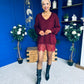 Sami Knitted Jumper Dress Burgundy