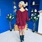 Sami Knitted Jumper Dress Burgundy