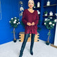 Sami Knitted Jumper Dress Burgundy