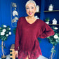 Sami Knitted Jumper Dress Burgundy
