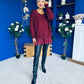 Sami Knitted Jumper Dress Burgundy