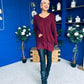 Sami Knitted Jumper Dress Burgundy