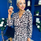 Zoe Banded Midi Dress Leopard Beige