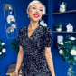 Phoebe Banded Sequin Midi Dress Black