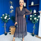 Zoe Banded Midi Dress Cheetah Chocolate