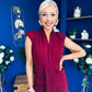 Quinn Drape Detail Midi Dress Wine