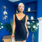Barbara Sequin Mini Dress Black