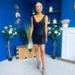 Barbara Sequin Mini Dress Black