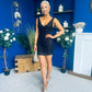 Barbara Sequin Mini Dress Black