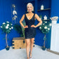 Barbara Sequin Mini Dress Black