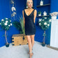 Barbara Sequin Mini Dress Black