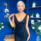 Barbara Sequin Mini Dress Black
