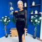 Ariel Velvet & Lace Maxi Dress Black