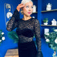 Ariel Velvet & Lace Maxi Dress Black