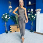 Emelda Shimmer One Shoulder Midi Dress