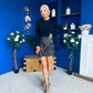 Goldie Velvet Sequin Long Sleeve Mini Dress