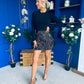 Goldie Velvet Sequin Long Sleeve Mini Dress