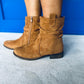 Philis Faux Suede Ankle Boots Camel