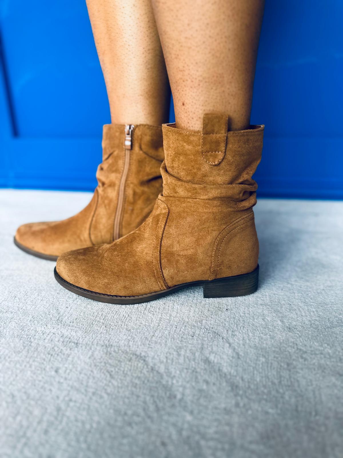 Philis Faux Suede Ankle Boots Camel