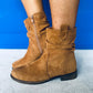 Philis Faux Suede Ankle Boots Camel