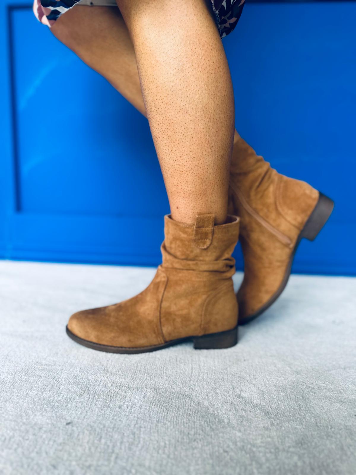 Philis Faux Suede Ankle Boots Camel