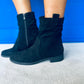 Philis Faux Suede Ankle Boots Black