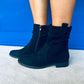 Philis Faux Suede Ankle Boots Black