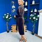 Annie Velvet Detailed Midi Dress Chocolate