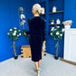Annie Velvet Detailed Midi Dress Black