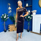 Nadia One Shoulder Velvet Occasion Dress Chocolate