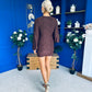 Stella Detailed Burnout Mini Dress Chocolate