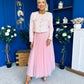 Celine Detailed Tulle Skirt Pink