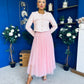 Celine Detailed Tulle Skirt Pink