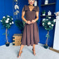 Matilda Bow Detail Occasion Dress Chocolate