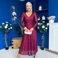Emily Sequin Occasion Dress Burgundy