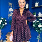Judy Banded Mini Dress Polka Burgundy