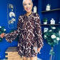 Melinda High Neck Mini Dress Leopard