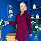 Nina Cord Mini Shift Dress Burgundy