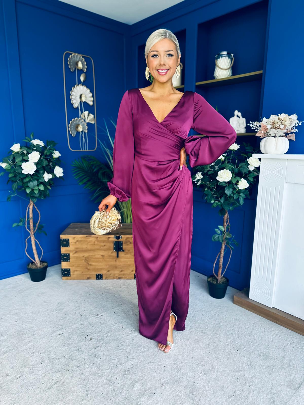 Gabbi Detailed Occasion Dress Violet